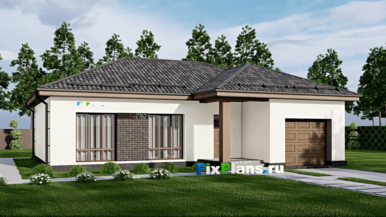 Одноэтажный дом F - 2762 — фасад