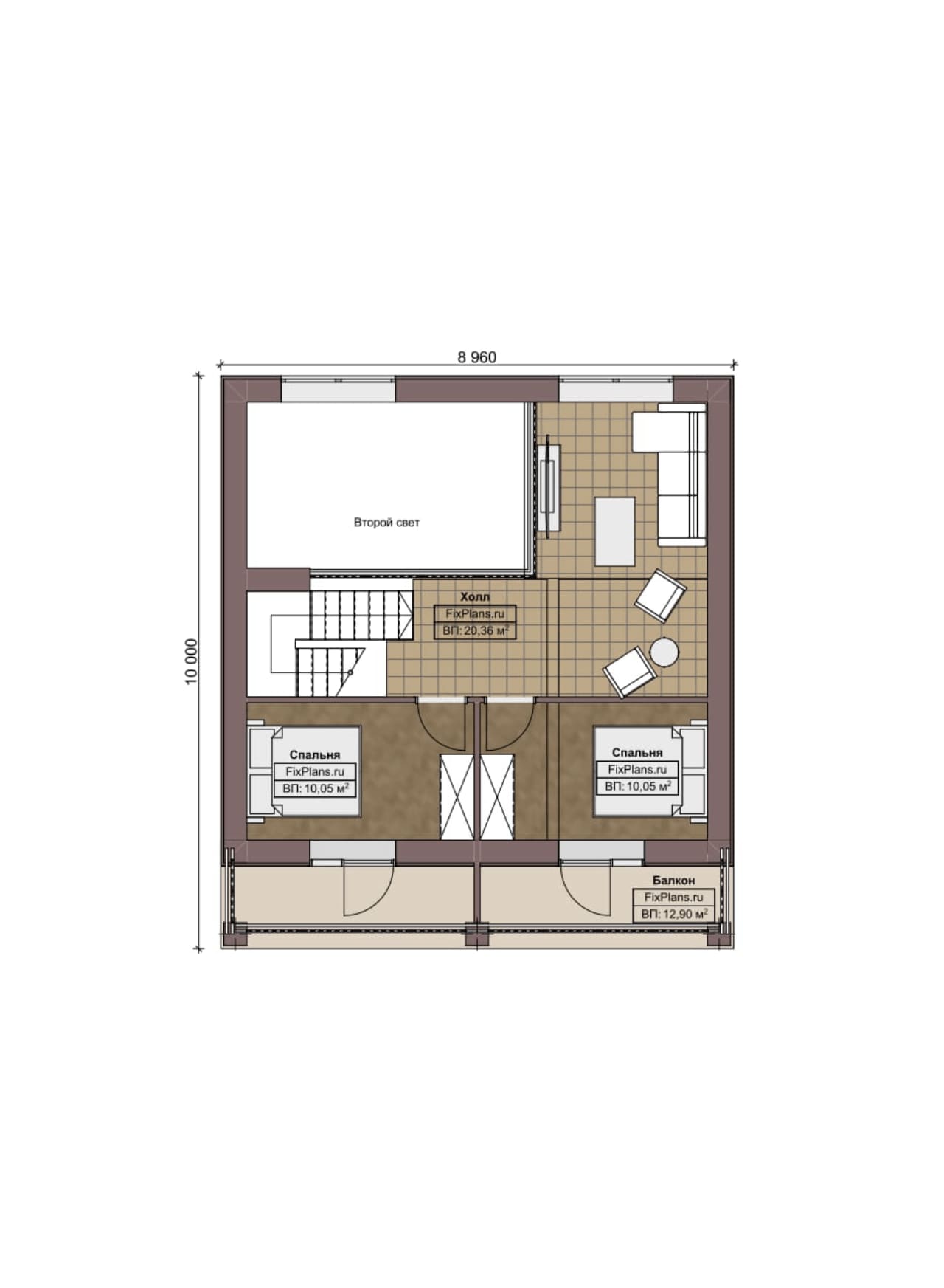 План мансардного этажа — проект F-4706