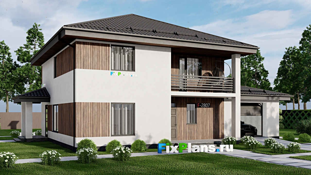 Двухэтажный дом F - 2807 — фасад